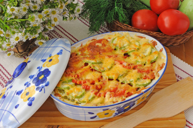 Мясная запеканка с овощами на ужин при тяжести в желудке